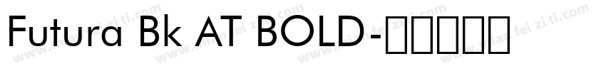 Futura Bk AT BOLD字体转换